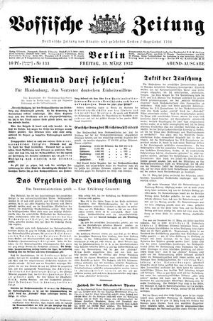 Vossische Zeitung vom 18.03.1932