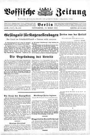 Vossische Zeitung vom 19.03.1932