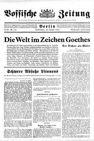 Vossische Zeitung vom 20.03.1932