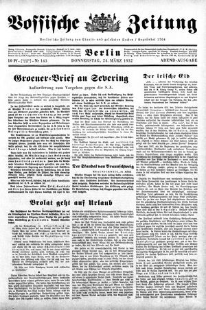Vossische Zeitung vom 24.03.1932