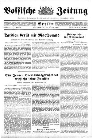 Vossische Zeitung vom 26.03.1932