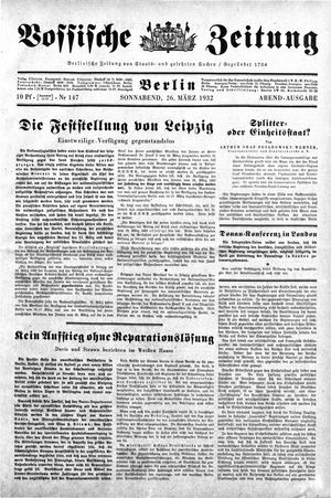 Vossische Zeitung vom 26.03.1932