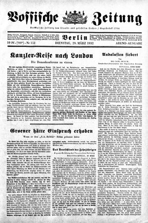 Vossische Zeitung on Mar 29, 1932