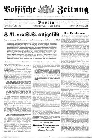 Vossische Zeitung vom 14.04.1932