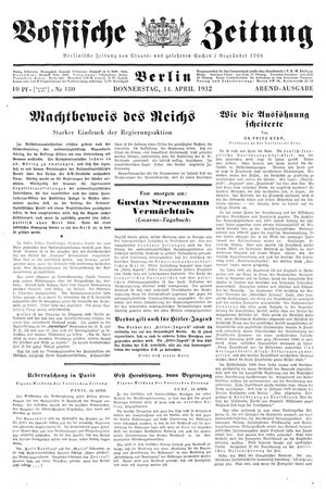 Vossische Zeitung vom 14.04.1932