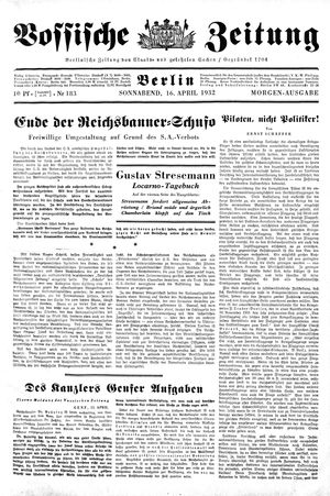 Vossische Zeitung vom 16.04.1932