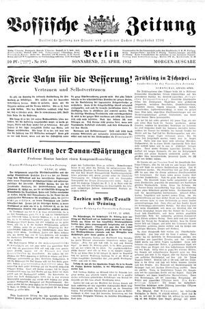 Vossische Zeitung vom 23.04.1932
