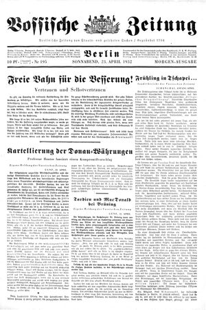 Vossische Zeitung vom 23.04.1932