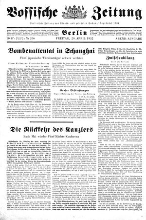 Vossische Zeitung on Apr 29, 1932