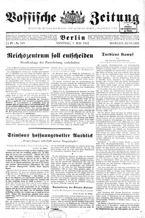 Vossische Zeitung vom 01.05.1932