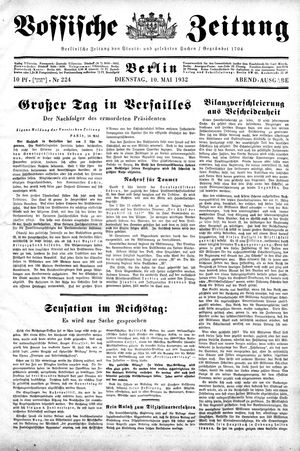 Vossische Zeitung vom 10.05.1932