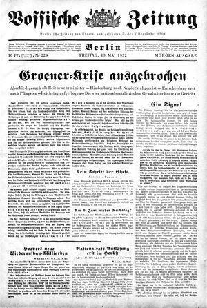 Vossische Zeitung vom 13.05.1932