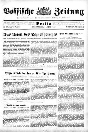 Vossische Zeitung vom 14.05.1932