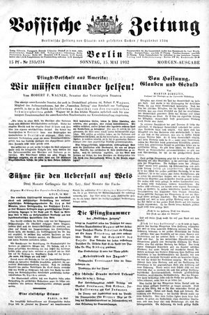 Vossische Zeitung on May 15, 1932