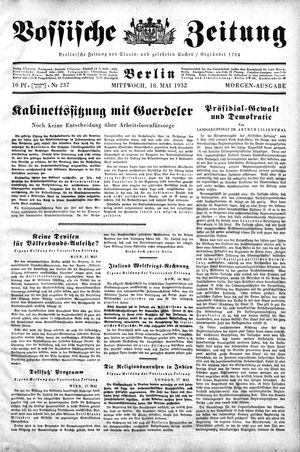 Vossische Zeitung vom 18.05.1932