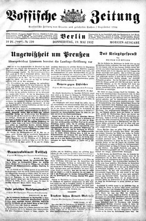 Vossische Zeitung vom 19.05.1932