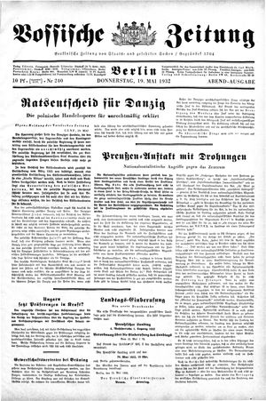 Vossische Zeitung vom 19.05.1932