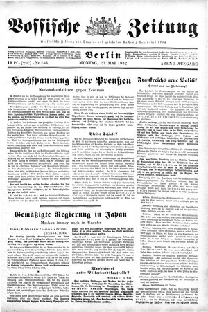 Vossische Zeitung vom 23.05.1932