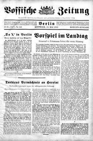 Vossische Zeitung on May 25, 1932