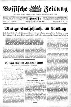 Vossische Zeitung vom 26.05.1932