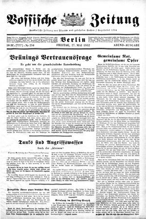 Vossische Zeitung vom 27.05.1932