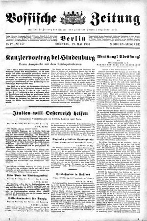 Vossische Zeitung vom 29.05.1932