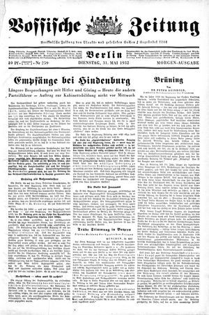 Vossische Zeitung vom 31.05.1932