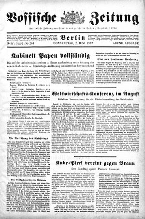 Vossische Zeitung vom 02.06.1932