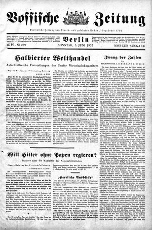 Vossische Zeitung vom 05.06.1932