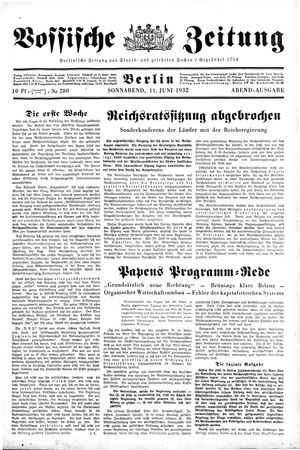 Vossische Zeitung vom 11.06.1932