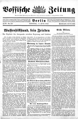 Vossische Zeitung on Jun 12, 1932
