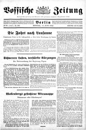 Vossische Zeitung on Jun 13, 1932