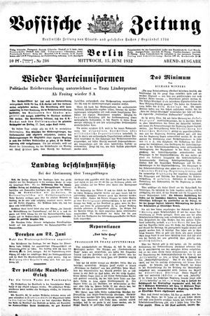 Vossische Zeitung vom 15.06.1932