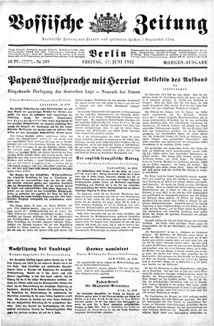 Vossische Zeitung vom 17.06.1932