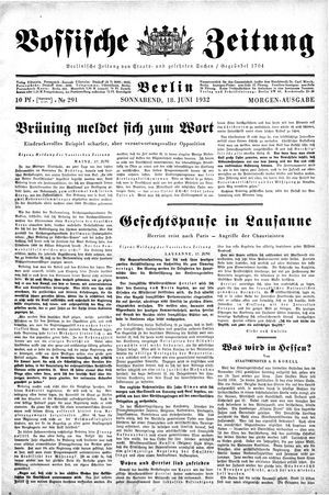 Vossische Zeitung vom 18.06.1932
