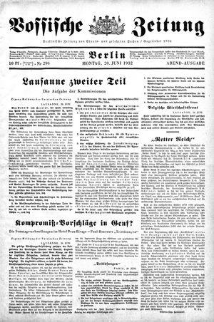 Vossische Zeitung vom 20.06.1932