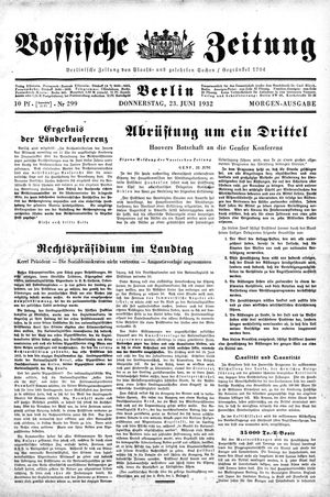 Vossische Zeitung on Jun 23, 1932