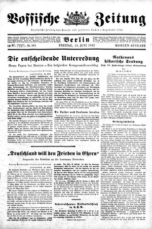 Vossische Zeitung vom 24.06.1932