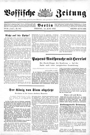 Vossische Zeitung vom 24.06.1932