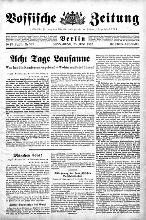 Vossische Zeitung vom 25.06.1932