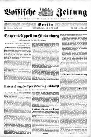 Vossische Zeitung vom 25.06.1932