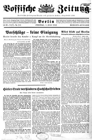 Vossische Zeitung vom 01.07.1932
