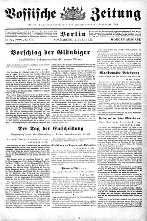 Vossische Zeitung vom 02.07.1932