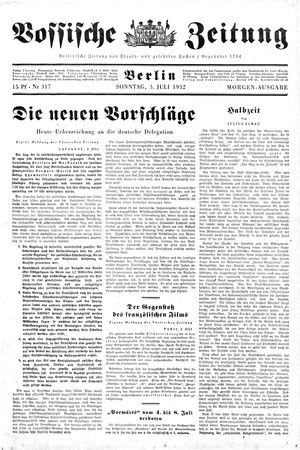 Vossische Zeitung vom 03.07.1932