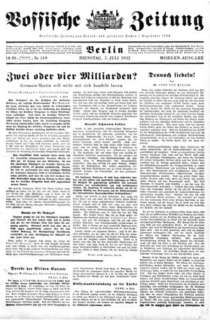 Vossische Zeitung on Jul 5, 1932
