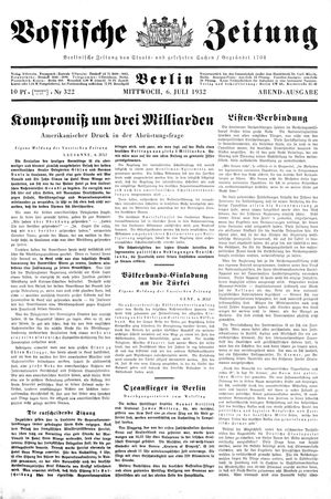 Vossische Zeitung vom 06.07.1932