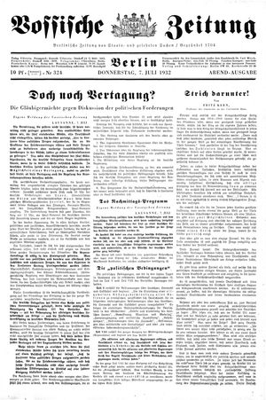 Vossische Zeitung vom 07.07.1932