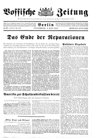 Vossische Zeitung vom 09.07.1932