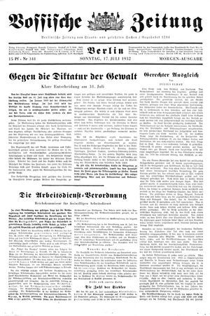 Vossische Zeitung vom 17.07.1932