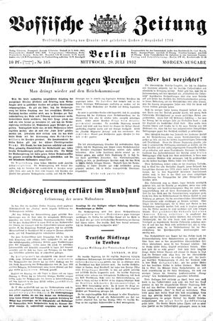 Vossische Zeitung vom 20.07.1932
